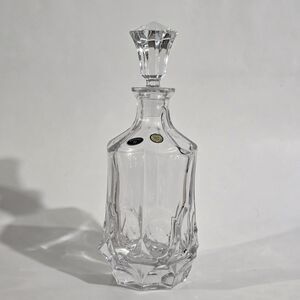 Bohemia - Decanter - Liqour 24% Pb0 Jar-Czech Crystal Cork - Crystal Clear